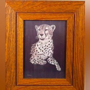 Signed Cheetah art print